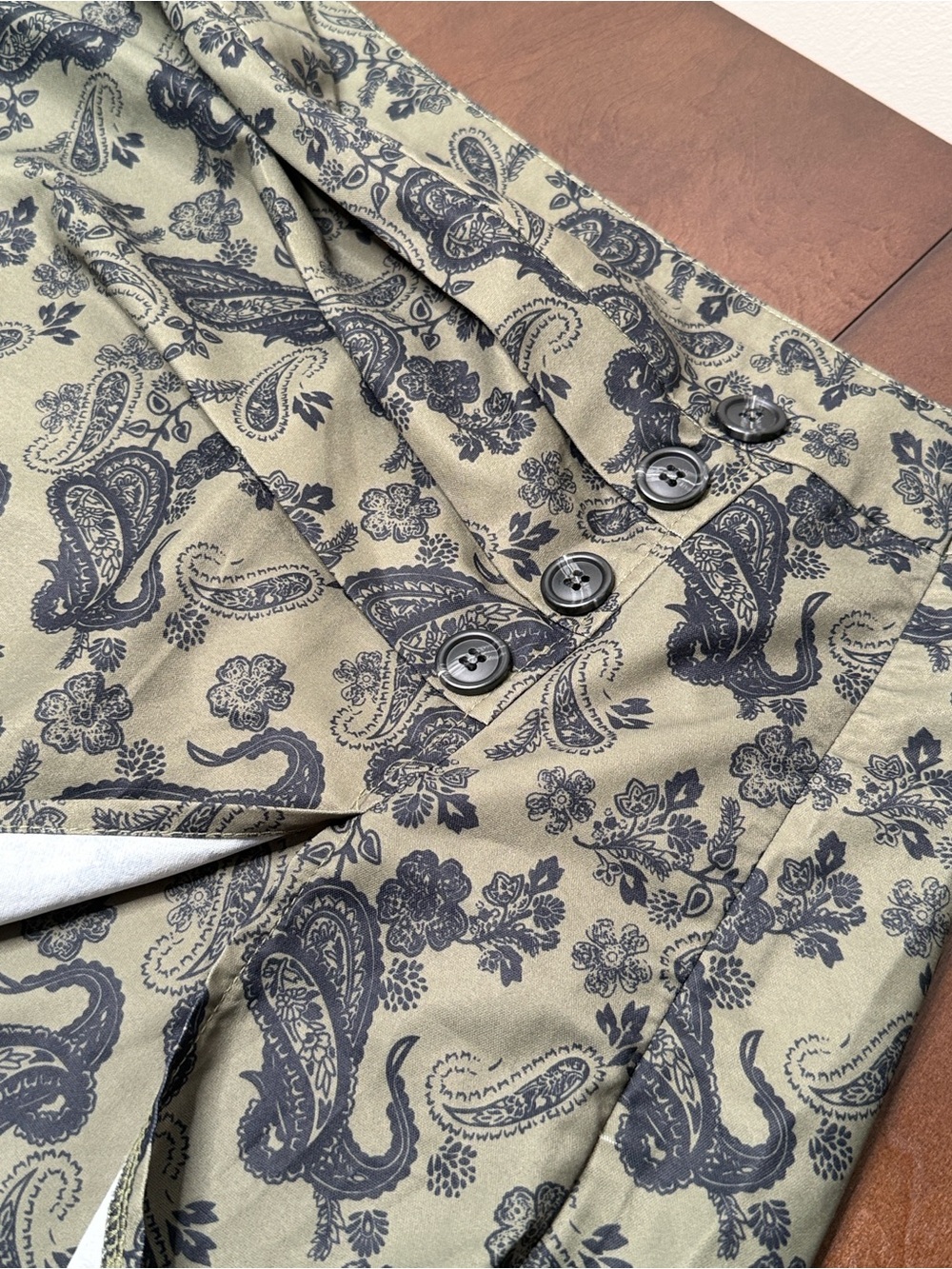 100% Polyester Olive CIDER Wrap-style Skirt - Large - Picture 4 of 5